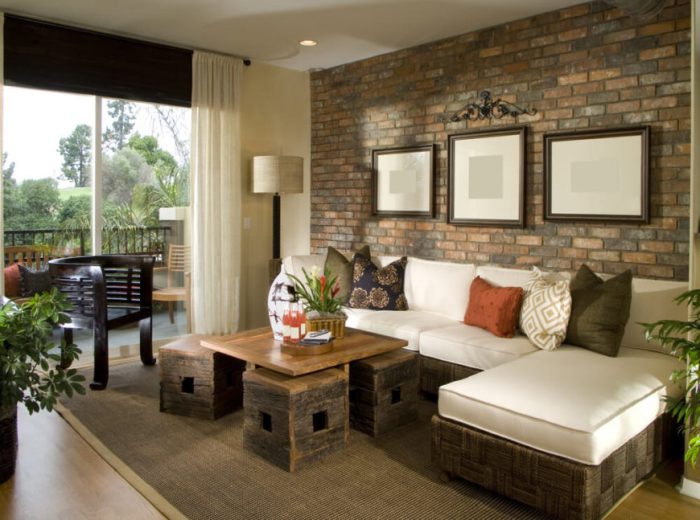 How to decorate a room with exposed brick