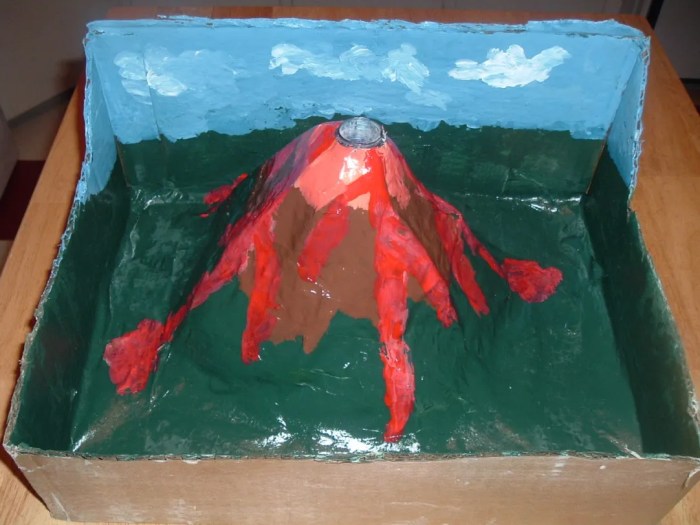 How to make a volcano vbs decoration