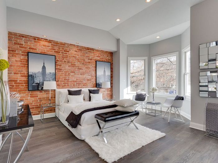 How to decorate a room with exposed brick