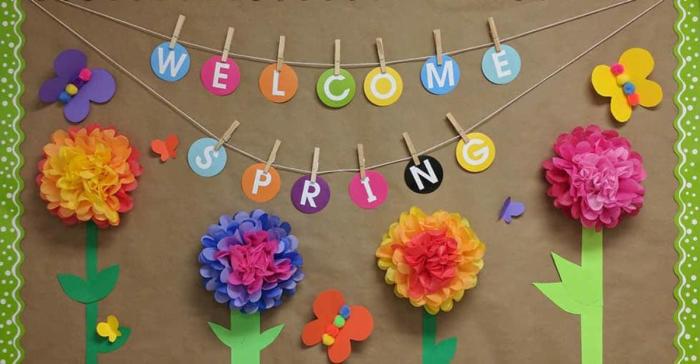 How to decorate classroom springtime window