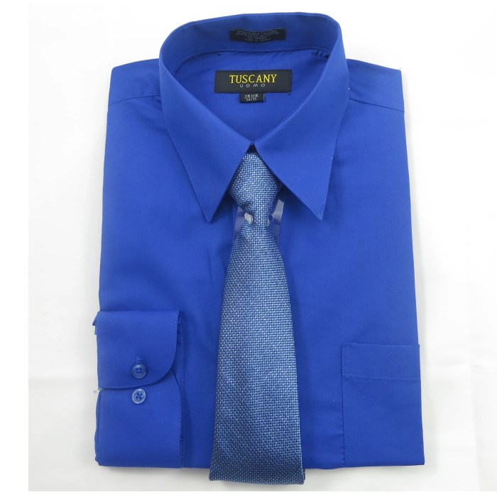 Royal blue mens dress shirt nearby