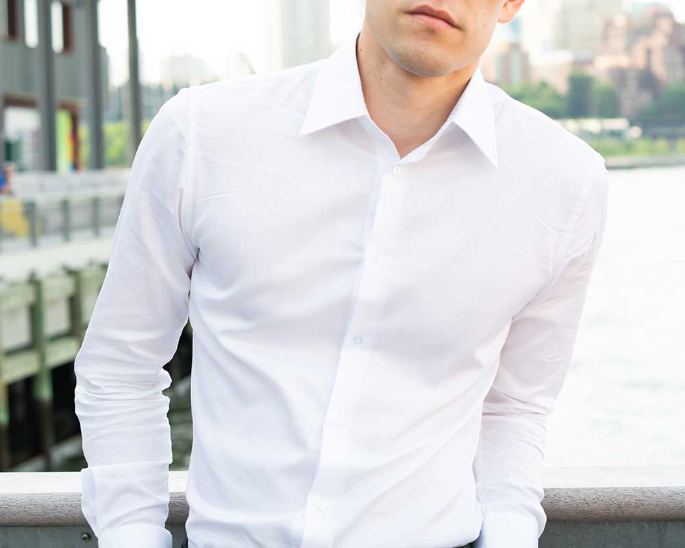 White dress mens shirt