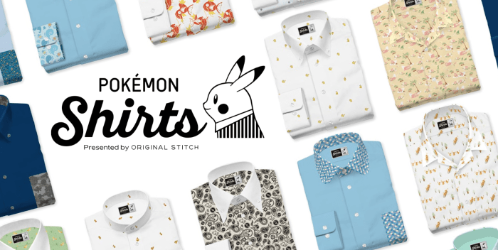 Pokemon dress shirt mens