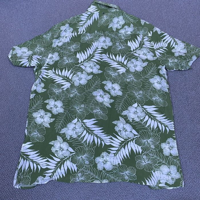 Mens green floral dress shirt