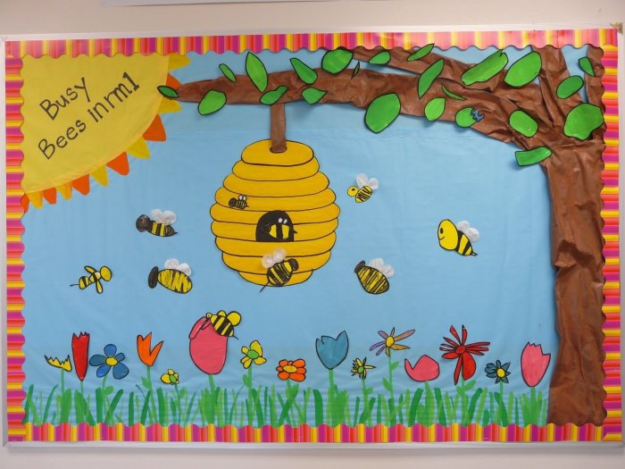 How to decorate classroom springtime window